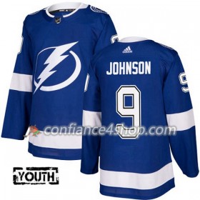 Adidas Maillot de Hockey Tampa Bay Lightning Tyler Johnson 9 2017-2018 Bleu Authentic - Enfant